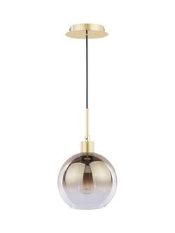 Där Lycia Mirror Pendant Ceiling Light - view 2, Gold/Ombre Glass