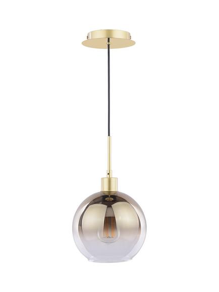 Där Lycia Mirror Pendant Ceiling Light - view 2, Gold/Ombre Glass