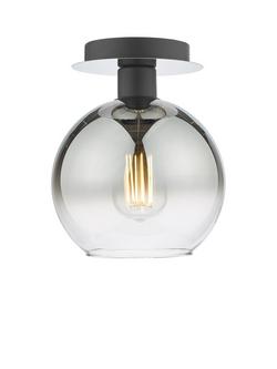 Där Lycia Semi-Flush Mirror Ceiling Light, Black Ombre