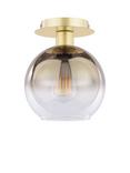 Där Lycia Semi-Flush Mirror Ceiling Light, Gold/Ombre Glass