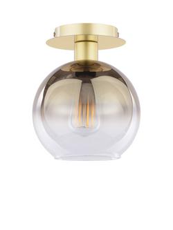 Där Lycia Semi-Flush Mirror Ceiling Light - view 2, Gold/Ombre Glass