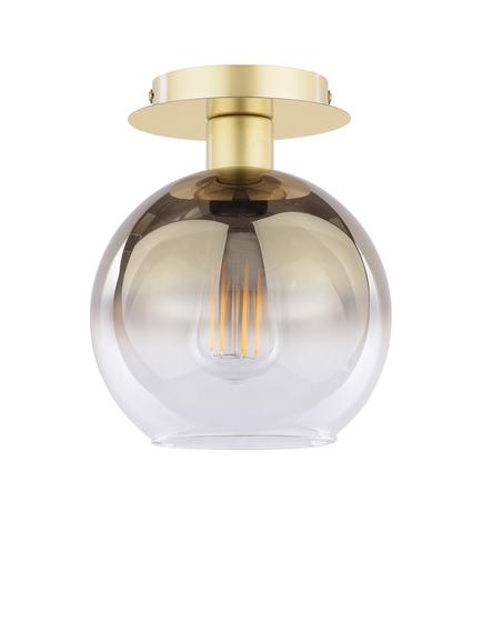 Där Lycia Semi-Flush Mirror Ceiling Light - view 2, Gold/Ombre Glass