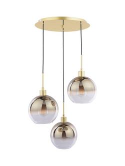 Där Lycia 3 Pendant Cluster Mirror Ceiling Light - view 2, Gold Ombre