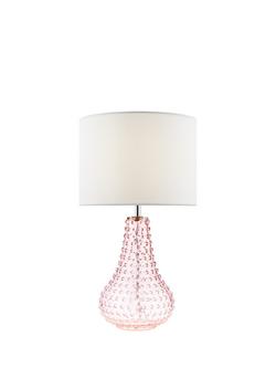 Där Kristina Textured Glass Table Lamp, Pink