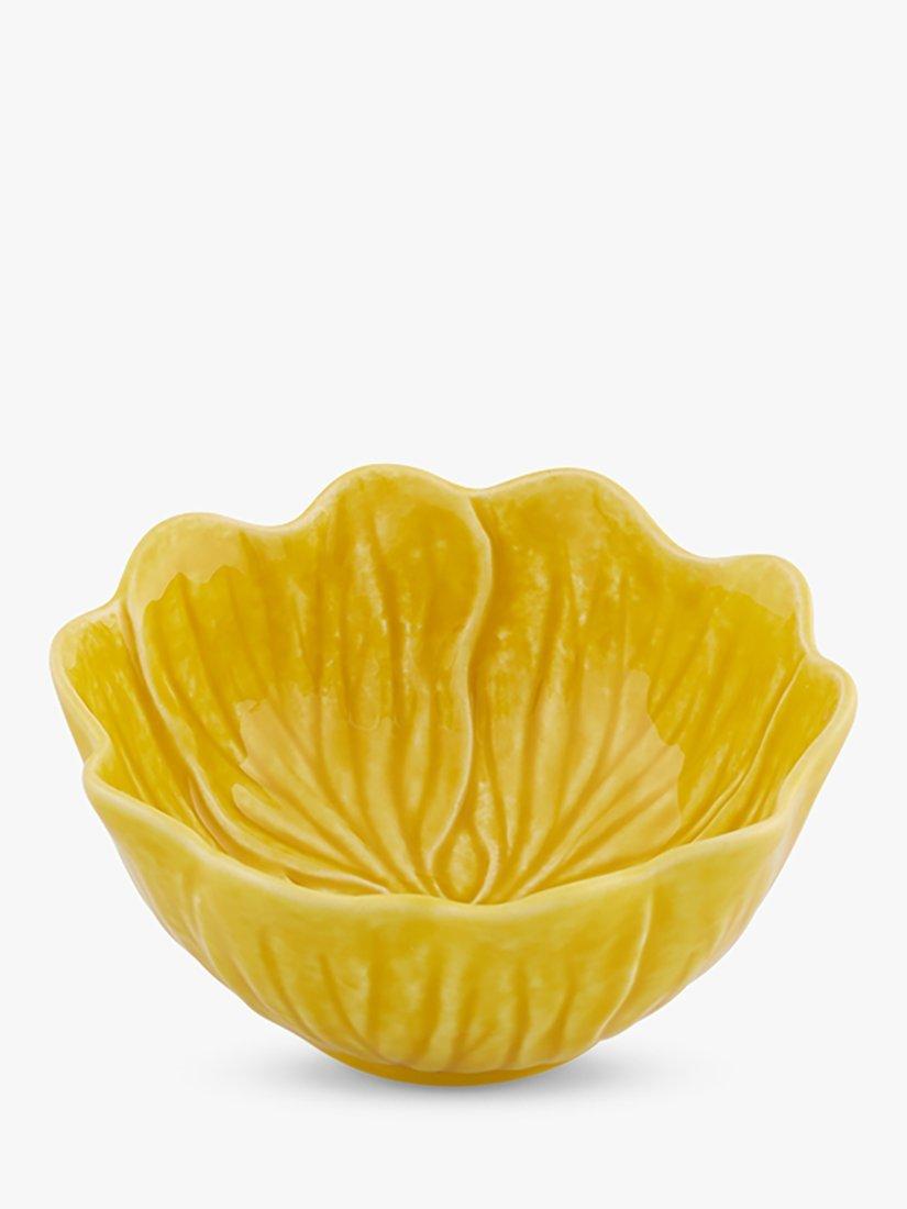Bordallo Pinheiro Flora Small Earthenware Bowl, 12.5cm, Yellow