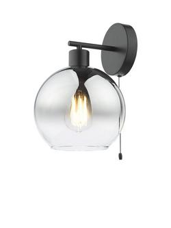 Där Lycia Glass Wall Light, Black/Ombre Glass