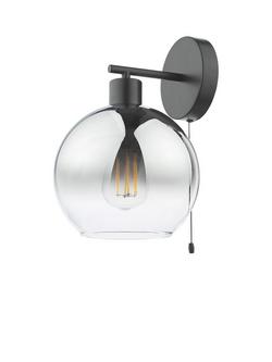 Där Lycia Glass Wall Light - view 2, Black/Ombre Glass