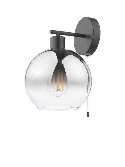 Där Lycia Glass Wall Light - view 2, Black/Ombre Glass