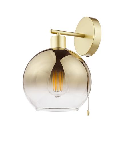 Där Lycia Glass Wall Light - view 2, Gold/Ombre Glass