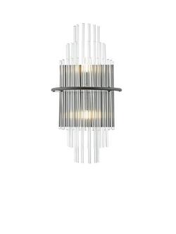 Där Lukas Tiered Glass Wall Light, Black