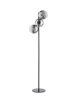 Där Lycia 3 Arm Mirror Floor Lamp - view 2, Black/Ombre