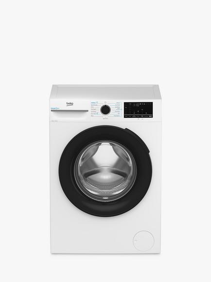 Beko BM3WT4104iW Freestanding Washing Machine, 10kg Load, 1400rpm Spin, White, White