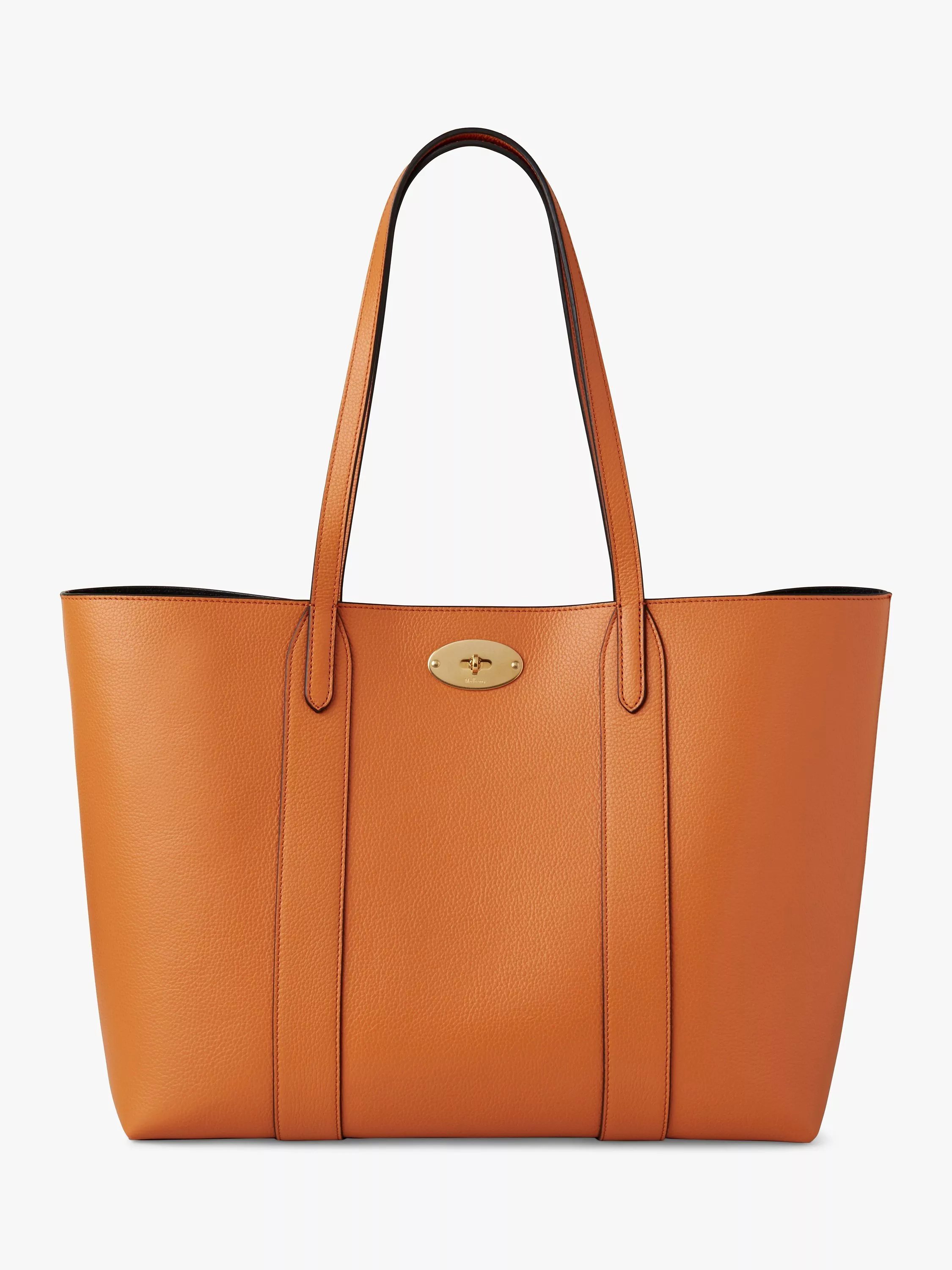 Mulberry Bayswater Small Classic Grain Leather Tote Bag Sunset