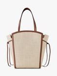 Mulberry Clovelly Raffia Tote Bag, Ecru/Bright Oak