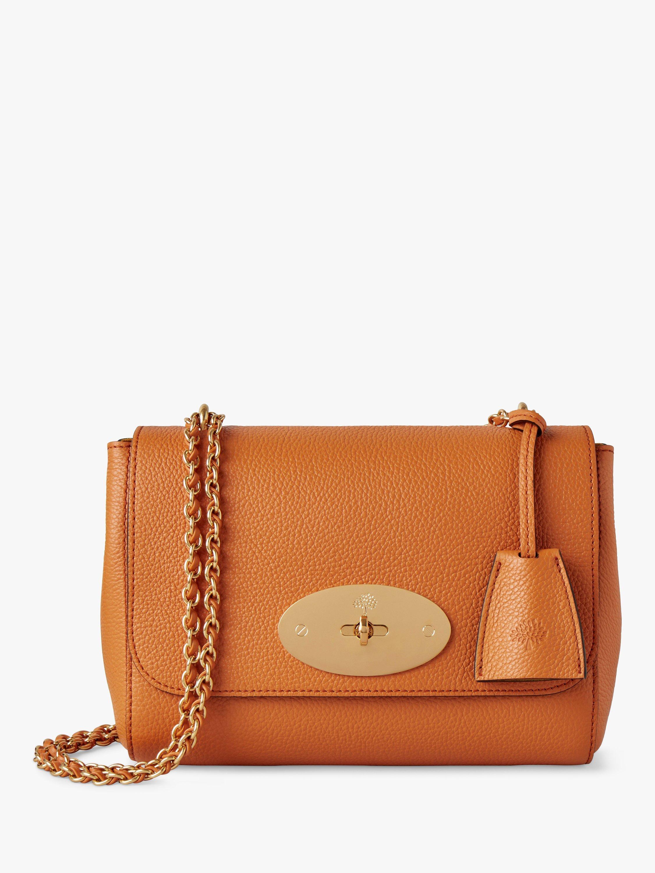 Mulberry Lily Small Classic Grain Leather Shoulder Bag Sunset