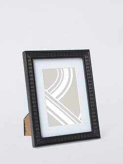 John Lewis Classic Ornate Wood Photo Frame & Mount, 4 x 6" (10 x 15cm), Black, Black
