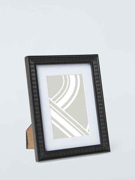 John Lewis Classic Ornate Wood Photo Frame & Mount, 4 x 6" (10 x 15cm), Black, Black