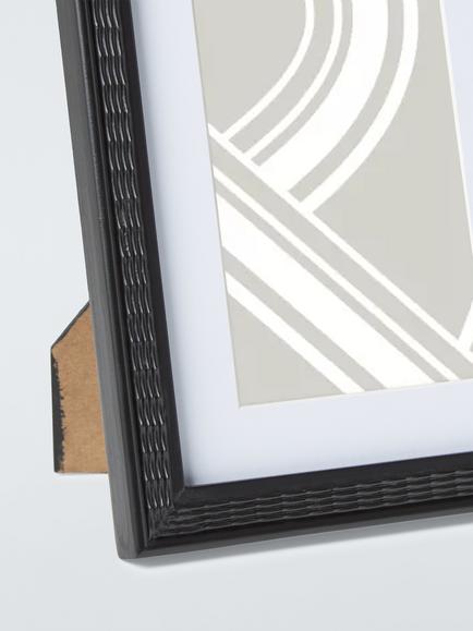 John Lewis Classic Ornate Wood Photo Frame & Mount, 4 x 6" (10 x 15cm), Black - view 2, Black
