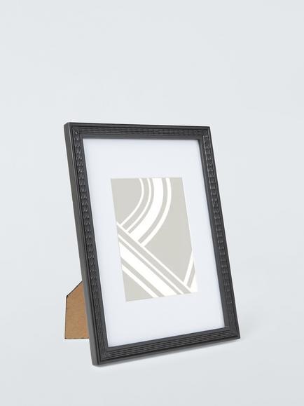 John Lewis Classic Ornate Wood Photo Frame & Mount, 5 x 7" (13 x 18cm), Black, Black