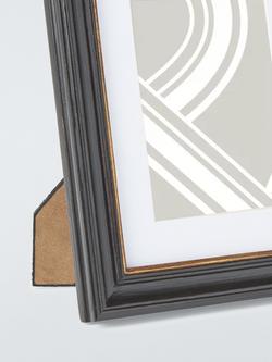 John Lewis Georgian Wood Photo Frame & Mount, 4 x 6" (10 x 15cm), Black/Gold - view 2, Black