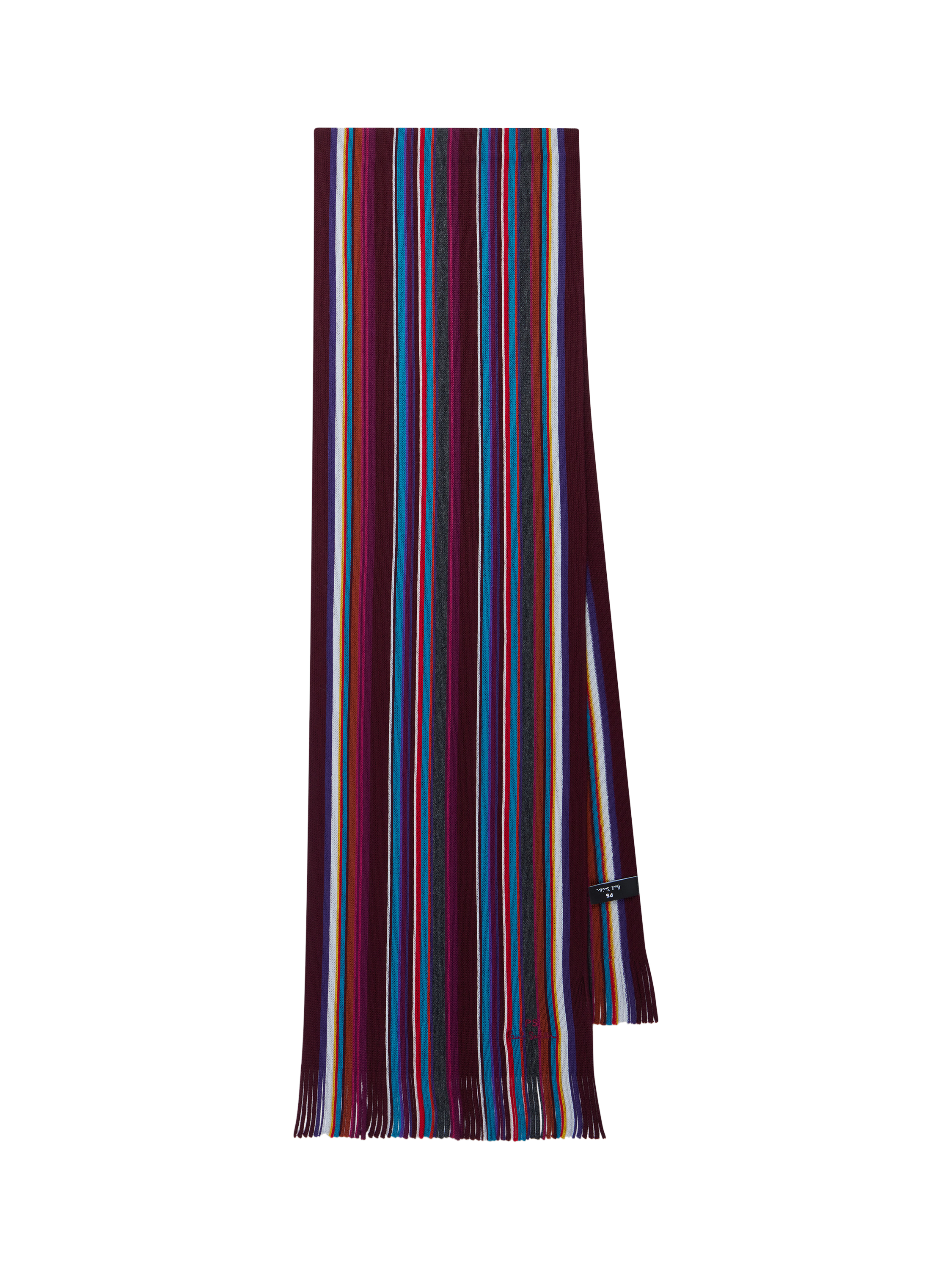 Paul Smith Stripe Scarf, Red