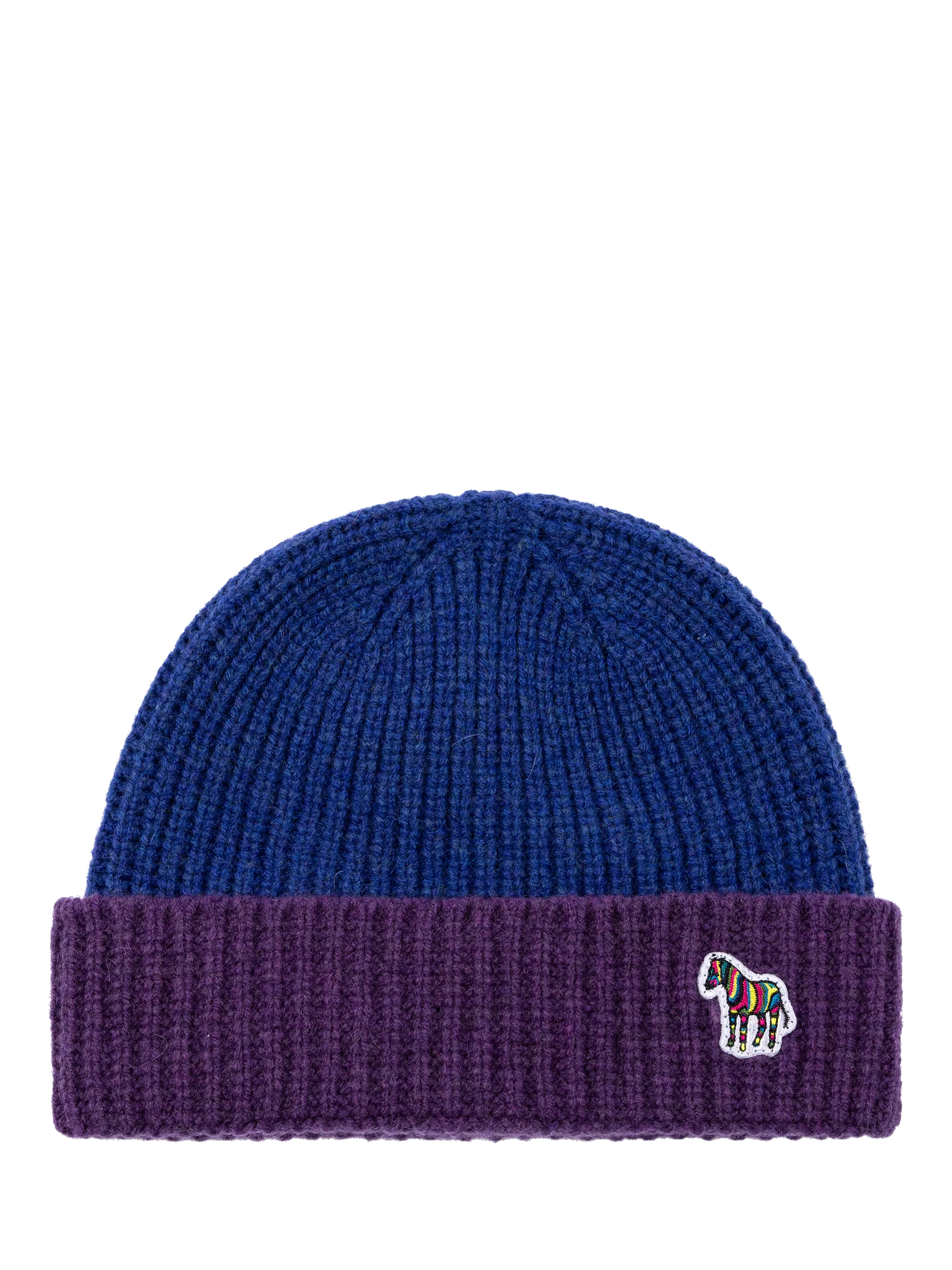 Paul Smith Contrast Wool Beanie Blue