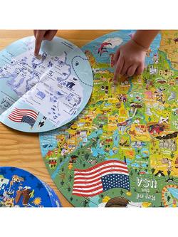 boppi Map Of USA Round Puzzle, 150 Pieces - view 2, Multi