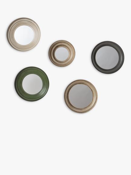 Gallery Direct Belmont Round Metal Wall Mirrors, Set of 5, Assorted, Assorted