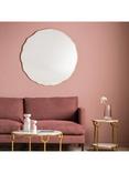 Gallery Direct Brea Round Wall Mirror, 101cm, Champagne