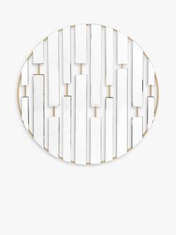 Gallery Direct Decatur Round Bevelled Glass Wall Mirror, 90cm, Champagne/Clear, Champagne/Clear