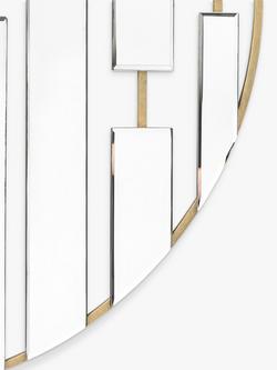 Gallery Direct Decatur Round Bevelled Glass Wall Mirror, 90cm, Champagne/Clear - view 2, Champagne/Clear