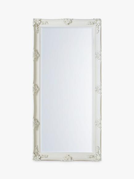 Gallery Direct Denver Baroque Wood Frame Full-Length Leaner Mirror, 165 x 79.5cm, Cream