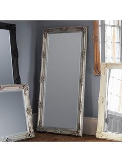 Gallery Direct Denver Baroque Wood Frame Full-Length Leaner Mirror, 165 x 79.5cm - view 2, Silver