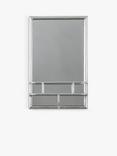 Gallery Direct Milton Rectangular Metal Wall Mirror & Shelf, 48 x 30cm