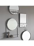 Gallery Direct Milton Rectangular Metal Wall Mirror & Shelf, 48 x 30cm