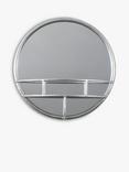 Gallery Direct Milton Round Metal Wall Mirror & Shelf, 40cm