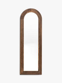 Gallery Direct Modesto Full-Length Arched Wooden Wall Mirror, 163 x 54cm, Dark Wood, Dark Wood