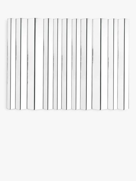 Gallery Direct Novato Rectangular Bevelled Glass Wall Mirror, 80 x 115cm, Clear, Silver