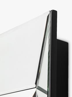 Gallery Direct Salinas Rectangular Full-Length Bevelled Glass Leaner Mirror, 180 x 90cm, Clear/Black - view 2, Silver