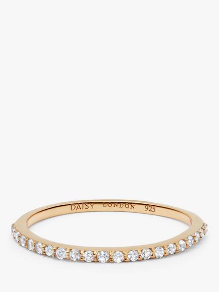 Daisy London Topaz Half Eternity Ring, Gold, Gold