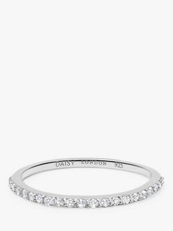 Daisy London Topaz Half Eternity Ring, Silver, Silver
