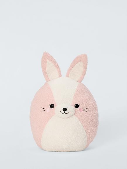 John Lewis Edith the Fluffy Bunny Soft Toy, Pink - view 2, Multi