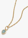 Daisy London Birthstone Pendant Necklace, March/Aquamarine