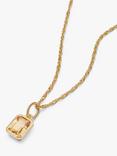 Daisy London Birthstone Pendant Necklace, November/Citrine