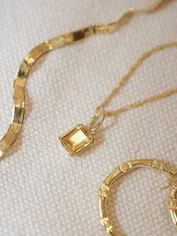 Daisy London Birthstone Pendant Necklace - view 2, November/Citrine