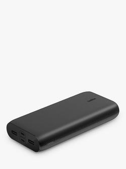 Belkin BoostCharge 26K 4-Port Portable Power Bank, 32W, Black