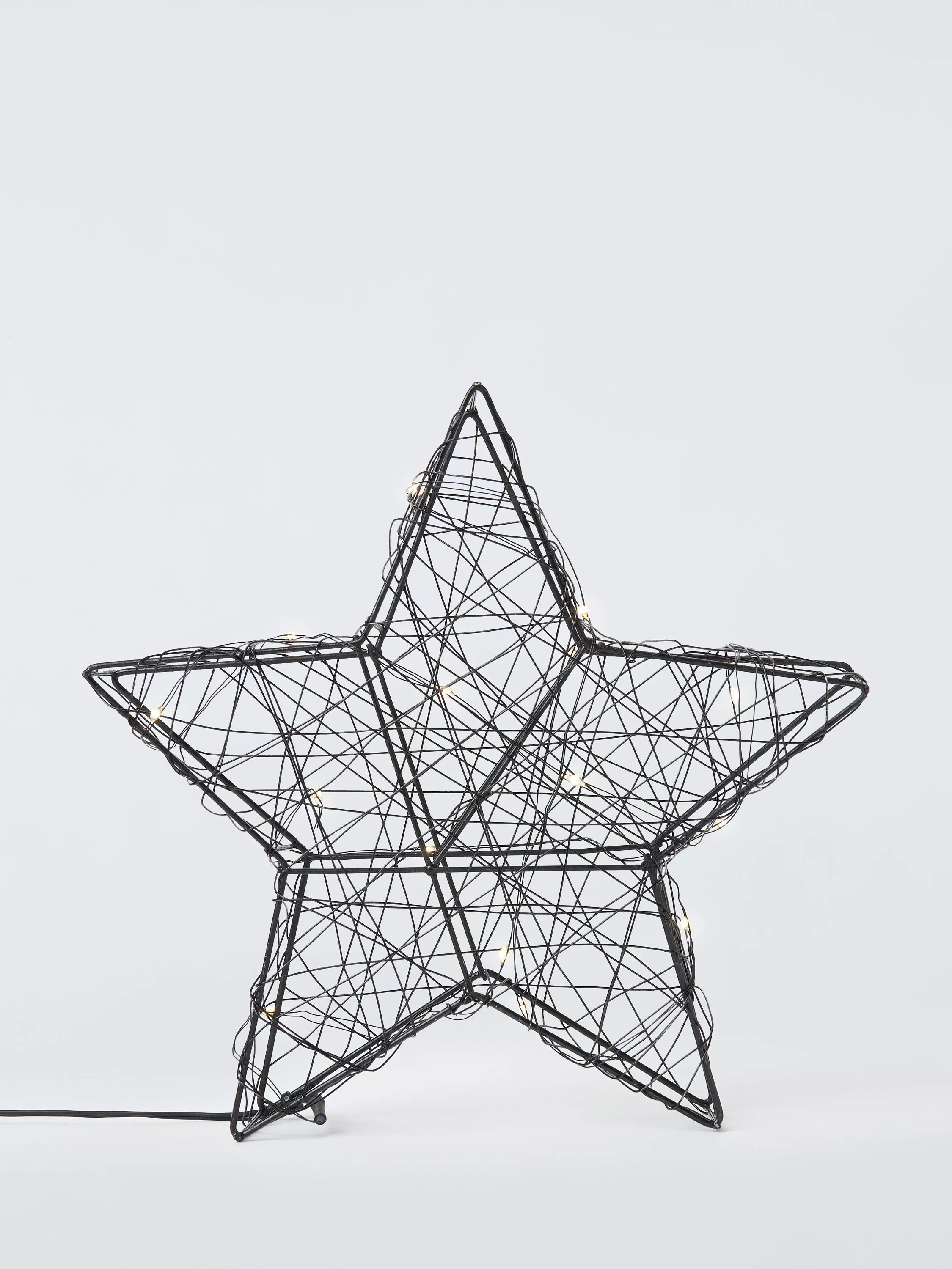 John Lewis Micro LED Wire Star, Black