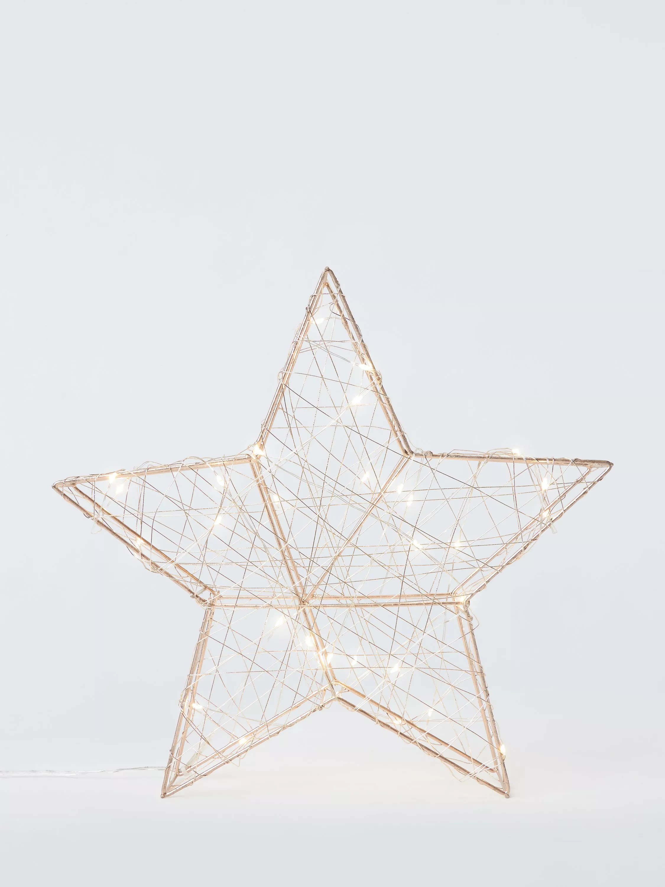 John Lewis Micro LED Wire Star, Gold