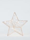 John Lewis Micro LED Wire Star, Gold