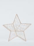 John Lewis Micro LED Wire Star, Gold